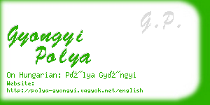 gyongyi polya business card